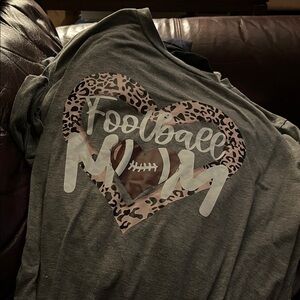 Football Mom Gray T-Shirt custom brand new made by me